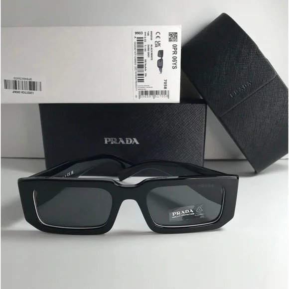 New - 💯Authentic - New - Prada Eyewear PR 06YS rectangle frame sunglasses - Picture 2 of 16